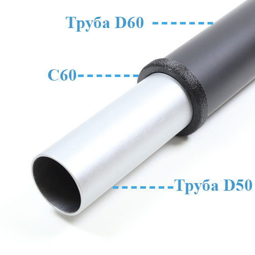 Центрирующая заглушка для труб D50/D60 (фото 1)