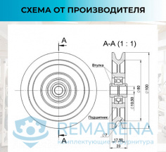 Ролик для троса 100 мм (фото 5)