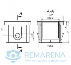 Центрирующая заглушка для 30х30/20х20 (фото 1)