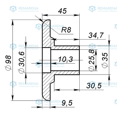 Шайба валика D95 (фото 1)