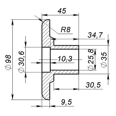 Шайба валика D95 (фото 1)